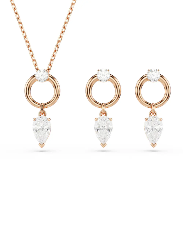SWAROVSKI Bộ Trang Sức Mesmera:Set Drop White/Ros