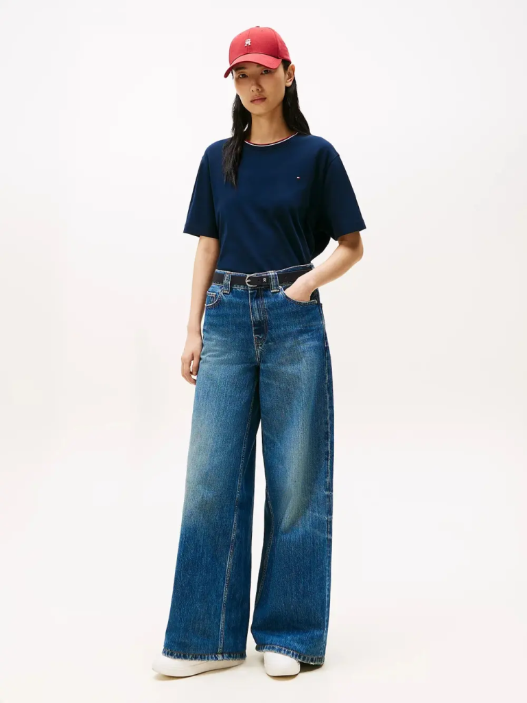 TOMMY HILFIGER Áo Thun Nữ Tay Ngắn RWB Pique C-Nk SS Tee