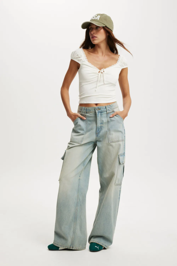 COTTON:ON Quần Jeans Dài Nữ-Relaxed Cargo Jean