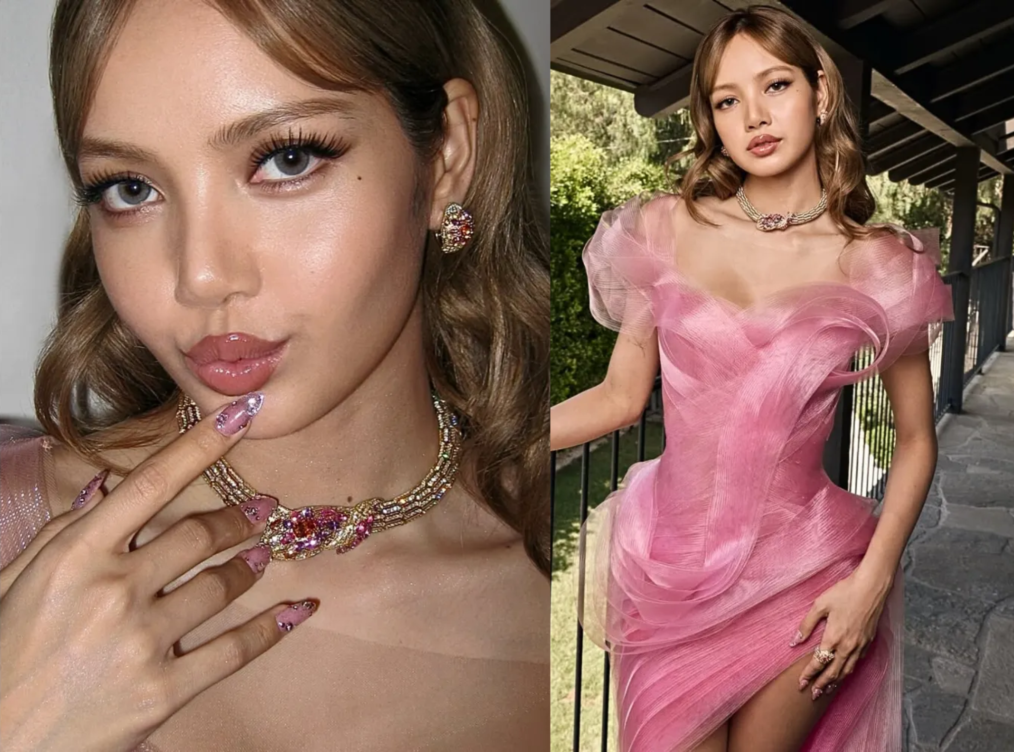 Tỏa sáng với trang sức Rose Gold lấp lánh lấy cảm hứng từ Lisa (BLACKPINK) tại Emmy 2025