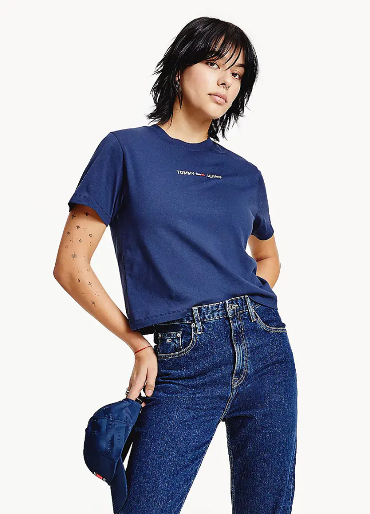 TOMMY JEANS Áo Thun Nữ Tay Ngắn Tj Linear Logo
