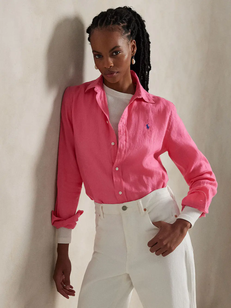 POLO RALPH LAUREN Áo Sơ Mi Nữ Tay Dài Classic Fit Linen Shirt