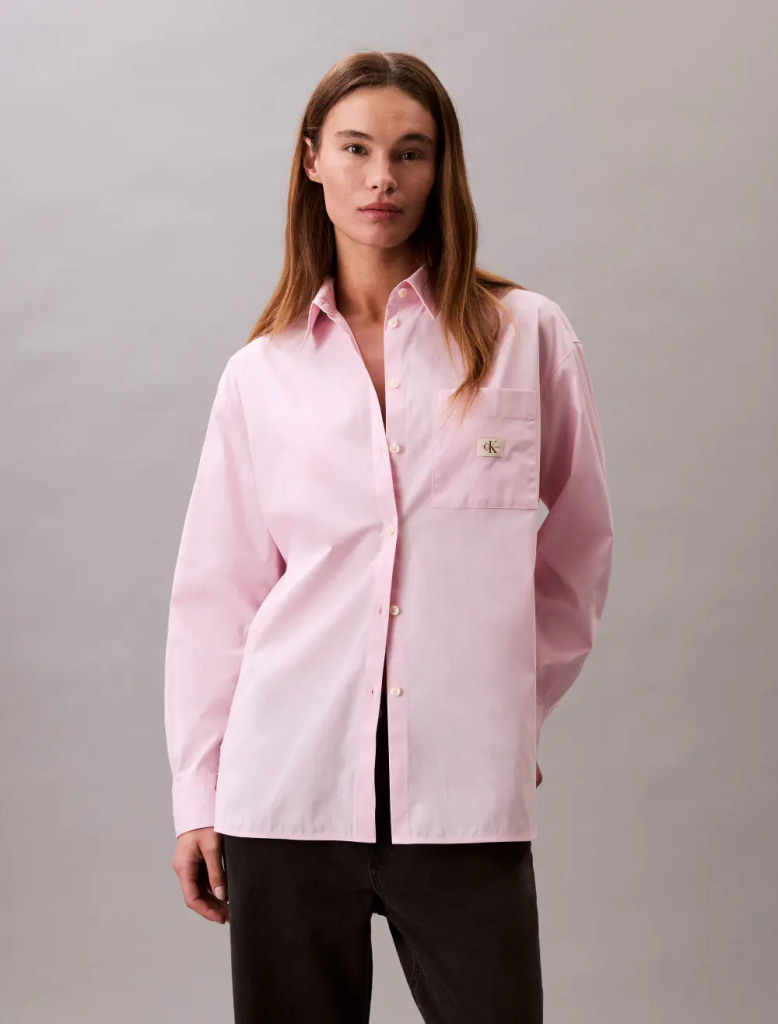 CK JEANS Áo Sơ Mi Nữ Poplin Relaxed Shirt