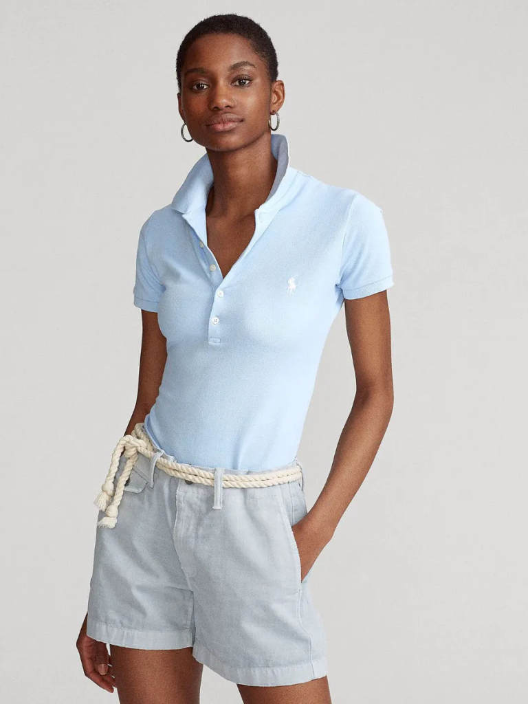 POLO RALPH LAUREN Áo Polo Nữ Tay Ngắn Slim Fit Stretch Polo Shirt
