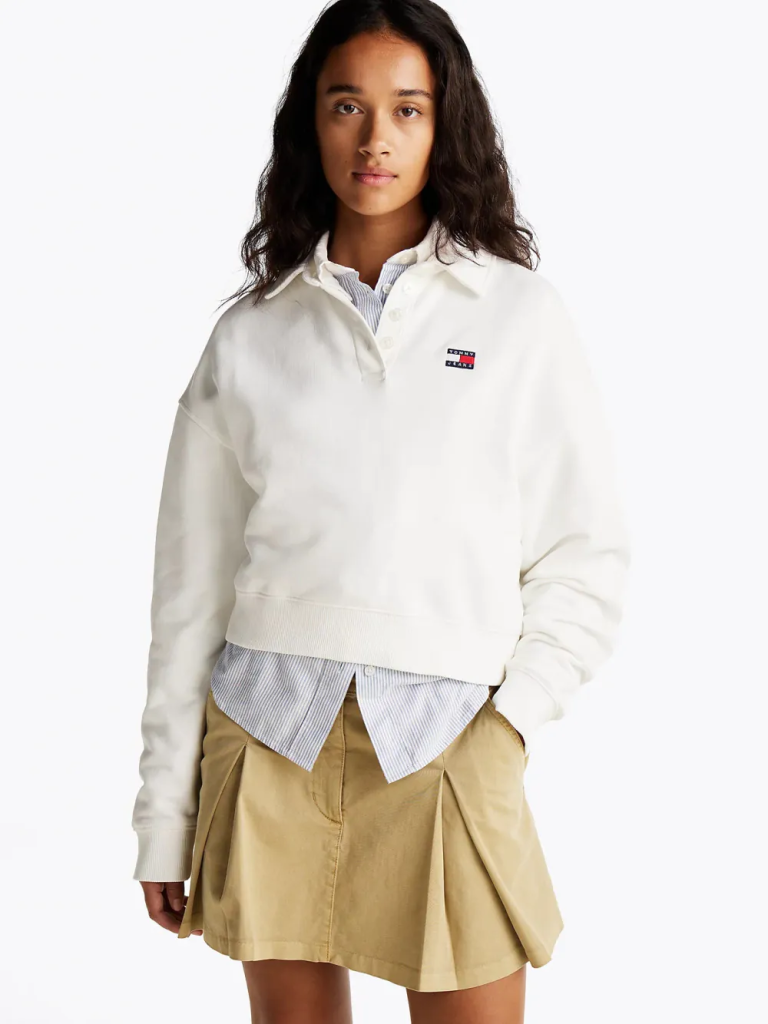 TOMMY JEANS Áo Polo Nữ Tay Dài TJW Boxy Badge Polo HWK