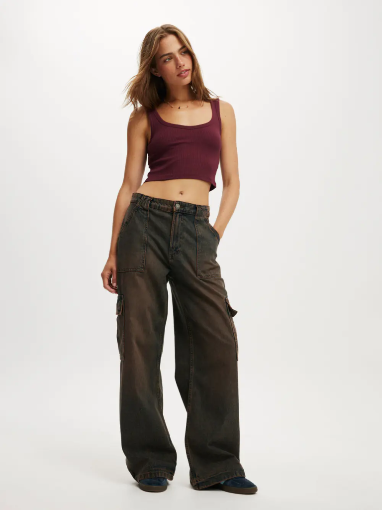 COTTON:ON Quần Jeans Dài Nữ-Relaxed Cargo Jean