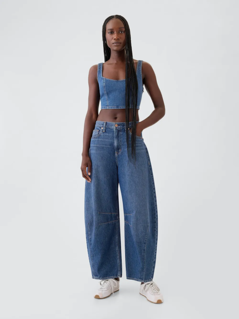 GAP Quần Jeans Dài Nữ - Denim