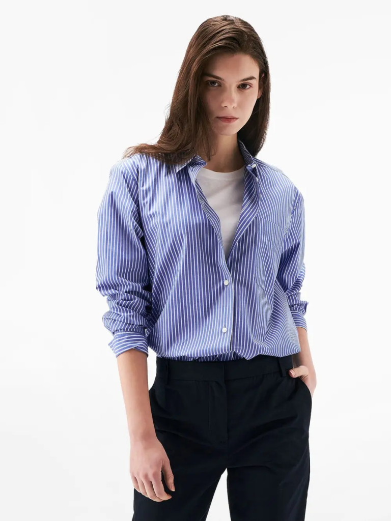 TOMMY HILFIGER Áo Sơ Mi Nữ Tay Dài IM AF Ess Poplin Easy Fit Shir