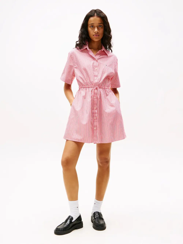 TOMMY JEANS Đầm Nữ TJW Mini Stripe Shirt Dress