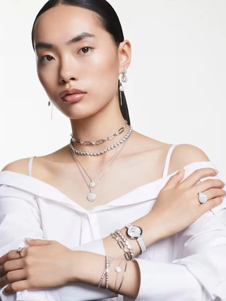 SWAROVSKI Vòng Cổ Constella: Necklace White/Rhs