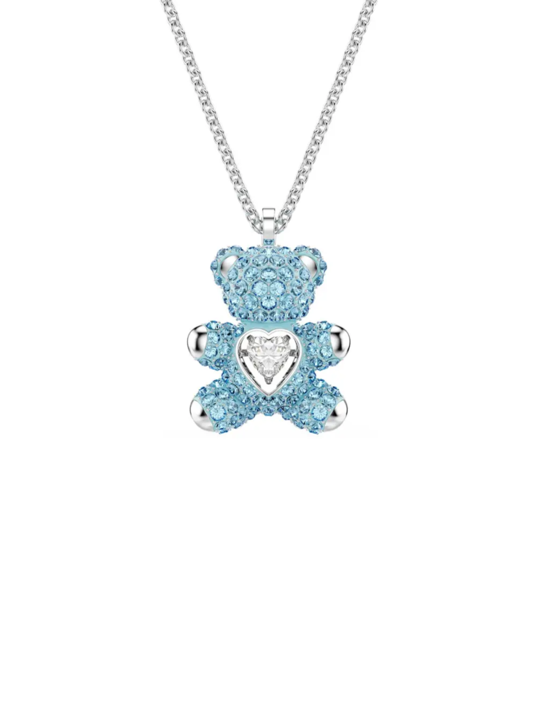 SWAROVSKI Vòng Cổ Teddy:Pend Blue Aqua/Rhs