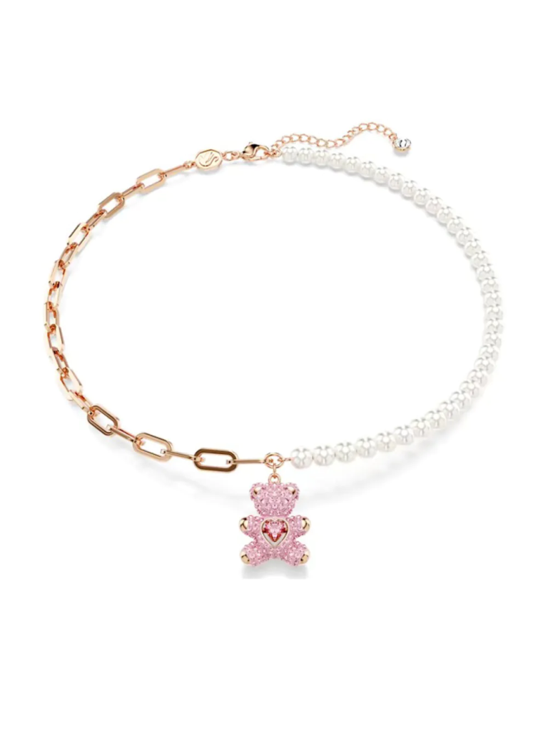 SWAROVSKI Vòng Cổ Mp Teddy: Pend Hrt Bear Ros/Ros