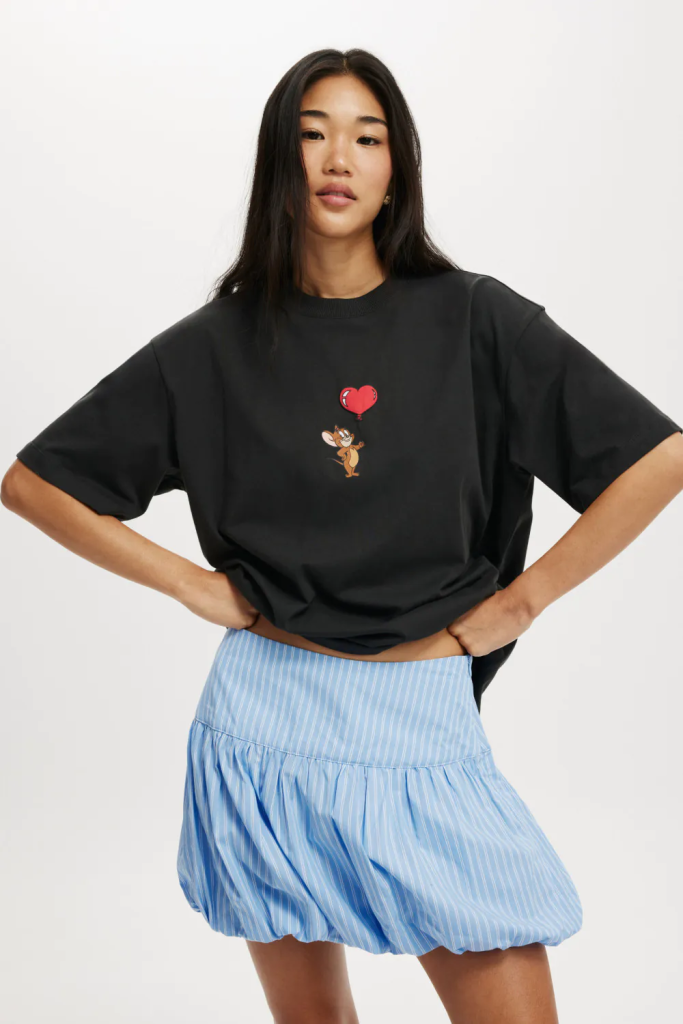 COTTON:ON Áo Thun Có Họa Tiết Nữ-The Lcn Boxy Graphic Tee