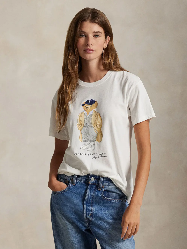POLO RALPH LAUREN Áo Thun Nữ Tay Ngắn Polo Bear Cotton Jersey Tee