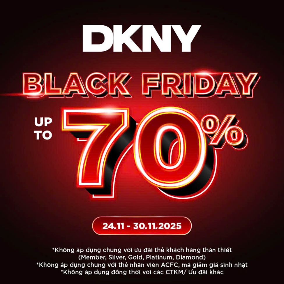 DKNY “Bùng Nổ” Ưu Đãi Black Friday Lên Đến 70%