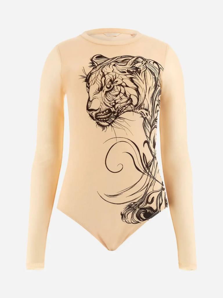 GUESS WOMAN Áo Bodysuit Kiểu Nữ - Ls Penelope Body Mesh