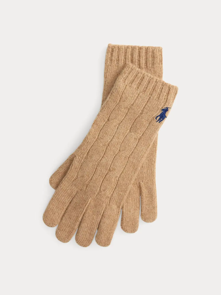 POLO RALPH LAUREN Găng Tay Nữ Cable-Knit Wool-Cashmere Gloves