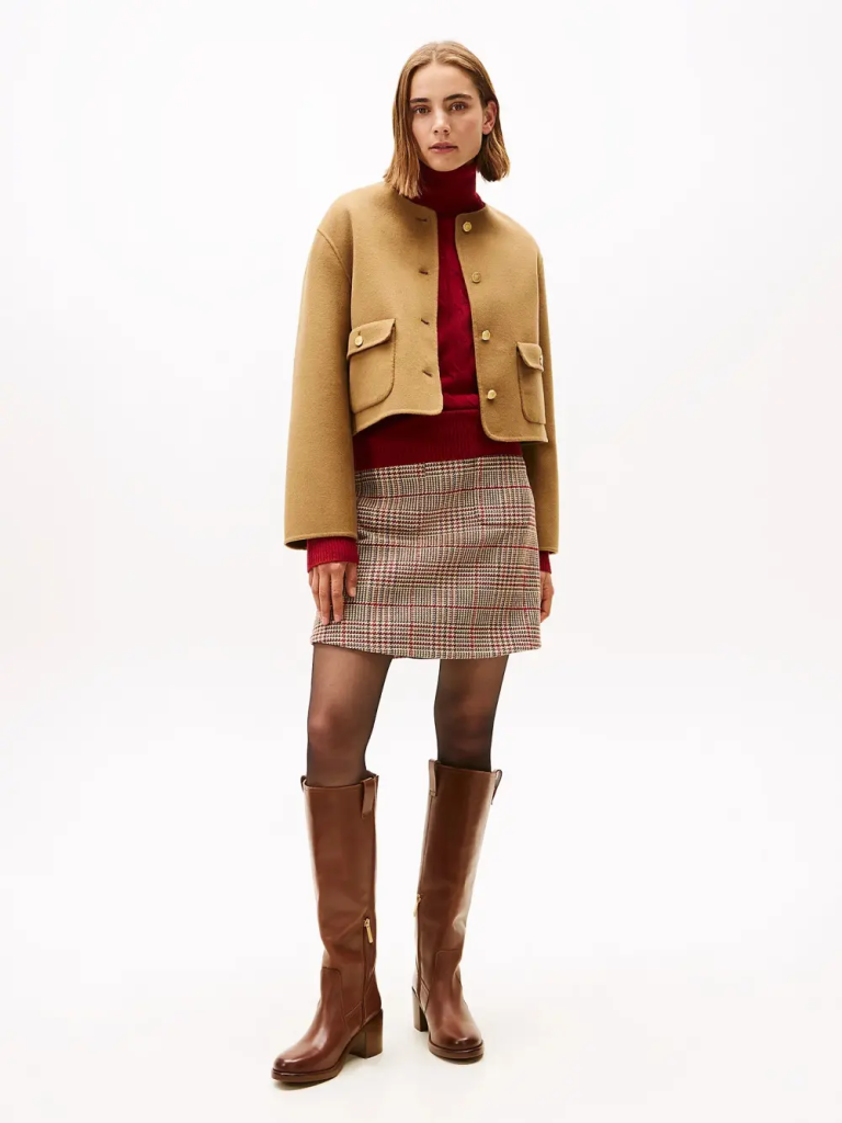 TOMMY HILFIGER Áo Khoác Nữ Tay Dài DF Wool Blend Reg Lady Jacket