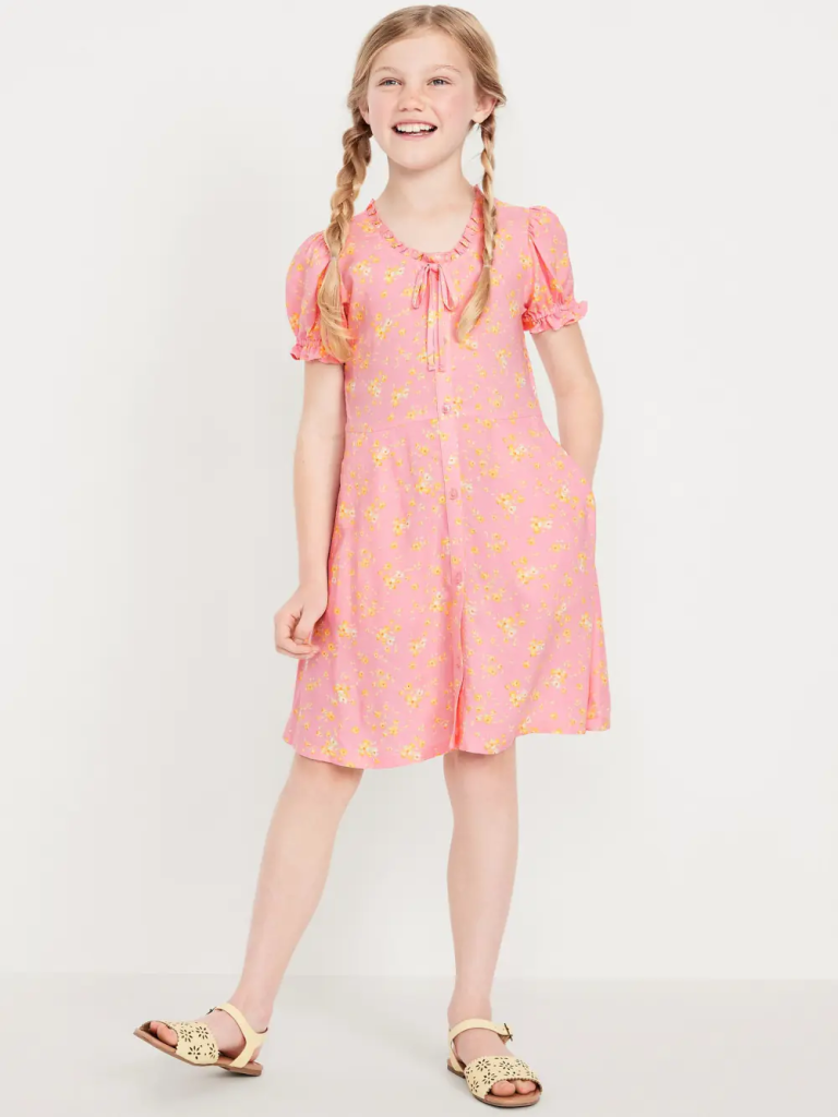 OLD NAVY Đầm Tay Ngắn Trẻ Em