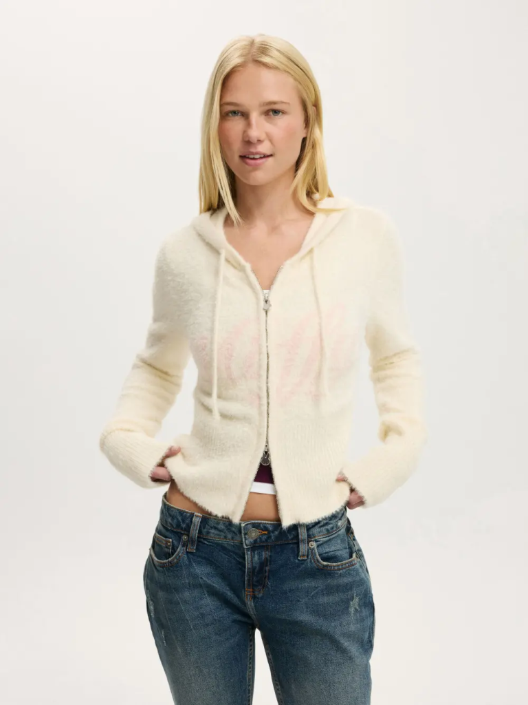 COTTON:ON Áo Khoác Dài Tay Nữ-Miffy Fluffy Knit Hoodie