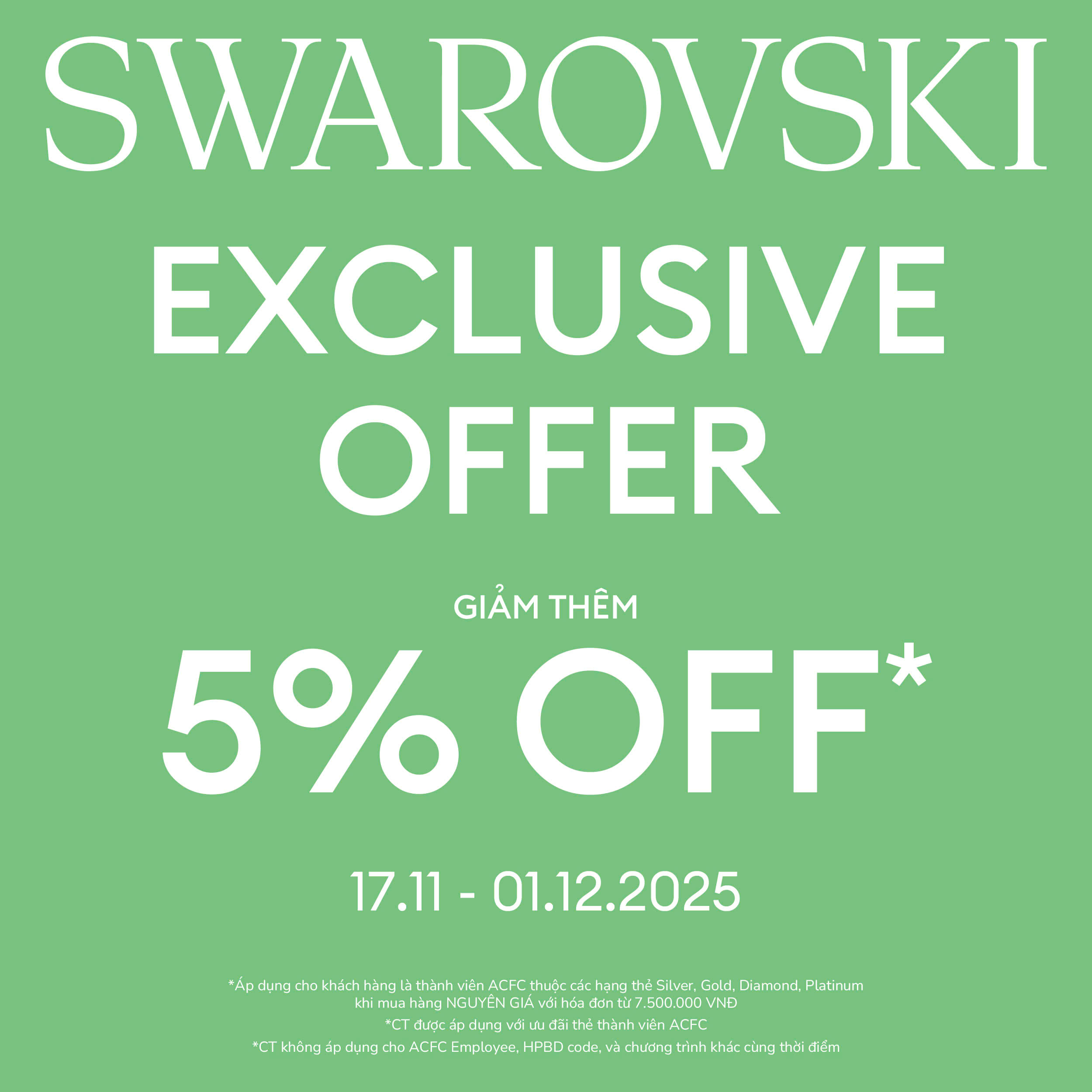 Swarovski Ưu Đãi Độc Quyền
