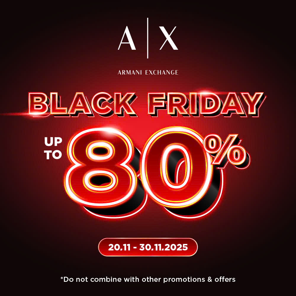 Black Friday sale lớn nhất năm, A|X Armani Exchange ƯU ĐÃI ĐẾN 80%