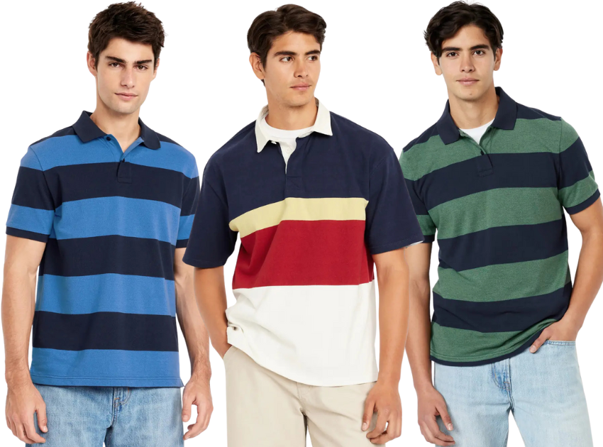 Áo thun sọc từ thương hiệu Old Navy luôn là một item "đinh" trong tủ đồ của phái mạnh nhờ sự kết hợp giữa tính ứng dụng cao. Ảnh: ACFC.