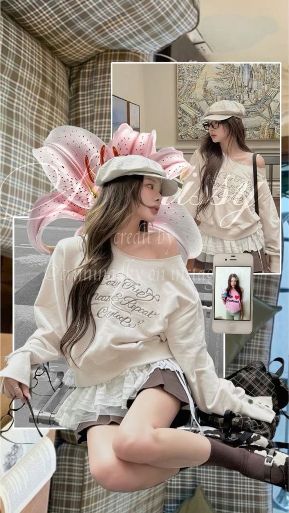 Một bức ảnh đậm chất thơ - điểm xuyết thêm hoa 3D tạo nên vẻ ngoài thuần khiết, nhẹ nhàng. Ảnh: internet.
