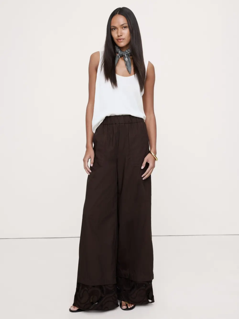 BANANA REPUBLIC Quần Dài Nữ E Waist Wide L