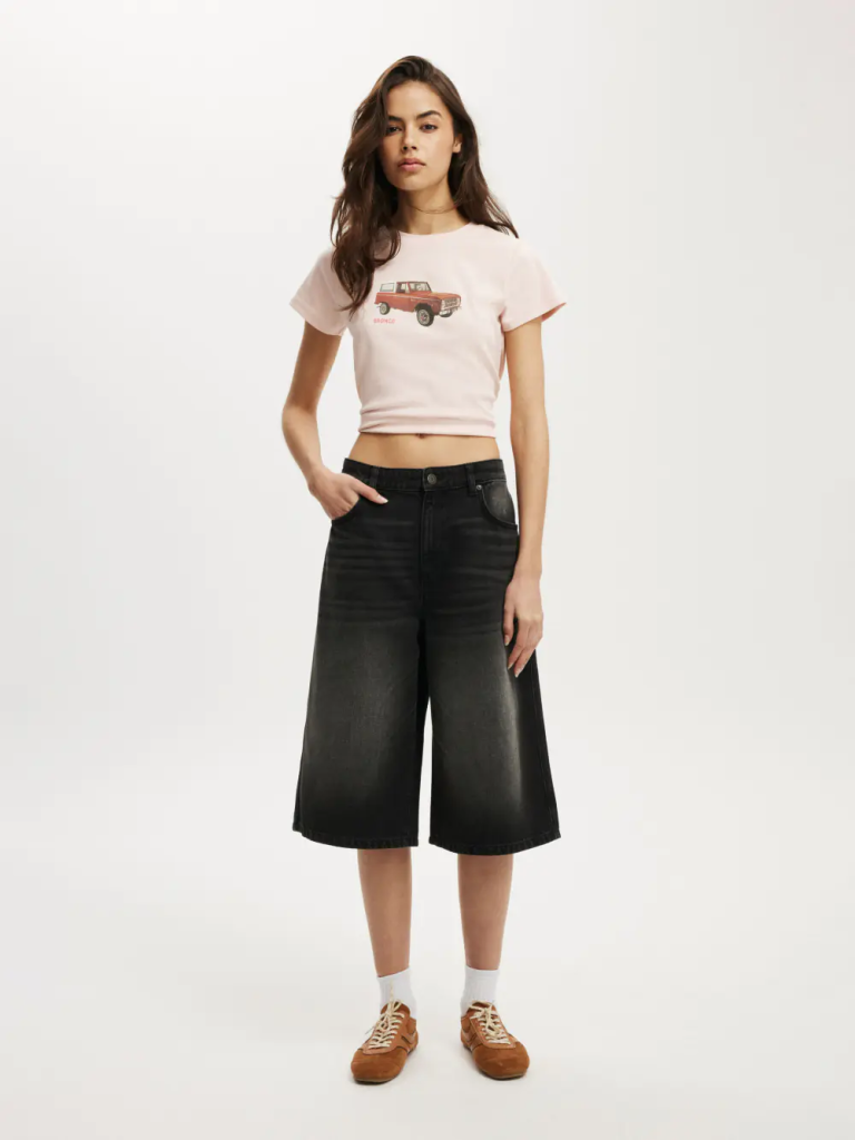 COTTON ON Quần Jeans Ngắn Nữ-91 Baggy Denim Jort