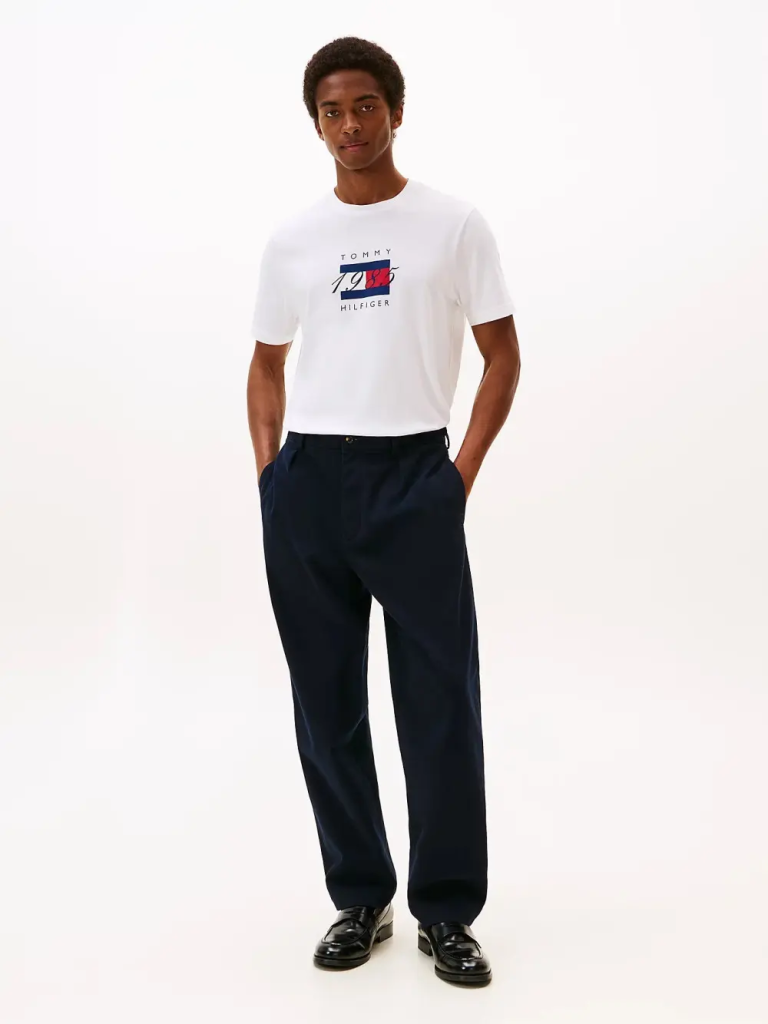 TOMMY HILFIGER Áo Thun Nam Tay Ngắn Linear Flag Graphic Tee