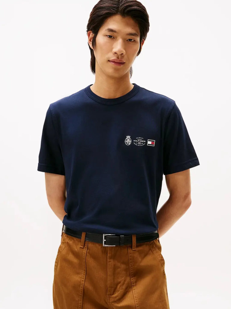 TOMMY HILFIGER Áo Thun Nam Tay Ngắn Small Crest Outline Tee