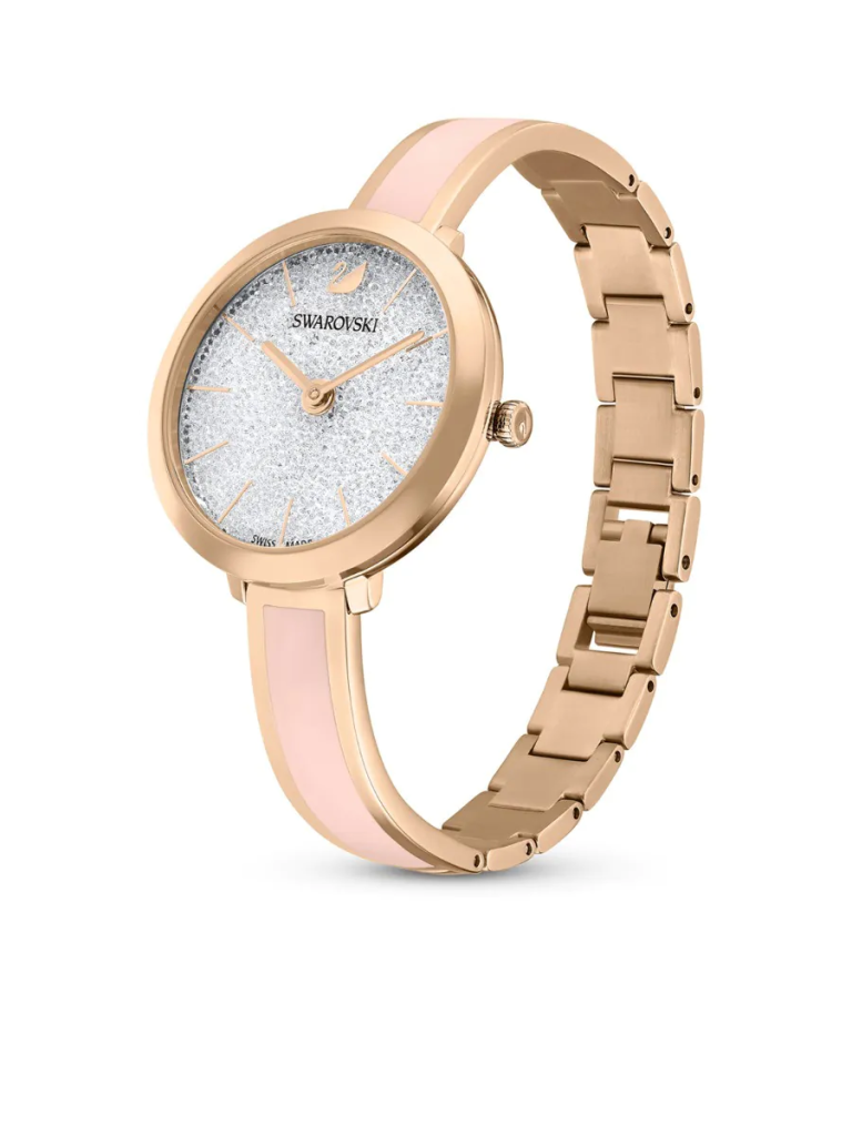 SWAROVSKI Đồng Hồ Crystalline Delight, Metal, Pink, Rose Gold-Tone Finish