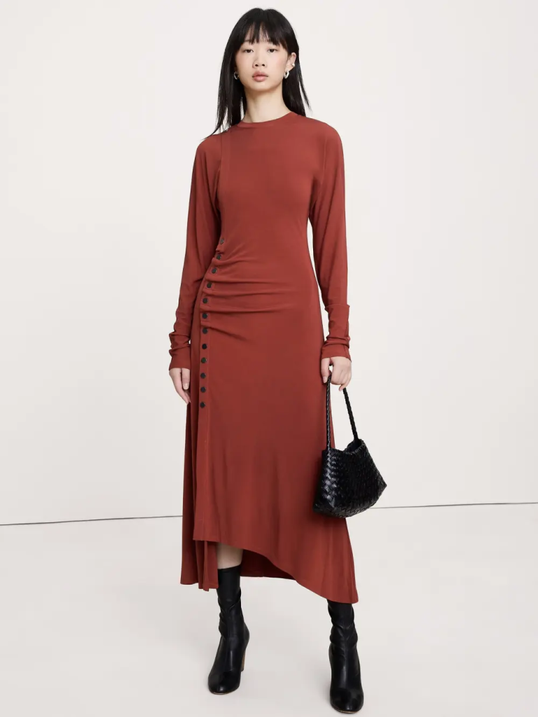 BANANA REPUBLIC Đầm Nữ Ls Snap Front