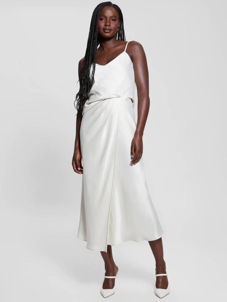 GUESS WOMAN Chân Váy Nữ - Anastasia Long Satin Skirt