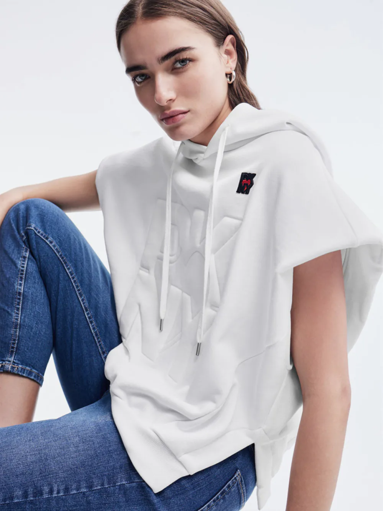 DKNY Áo Hoodie Nữ Terry Sleeveless Hoodie