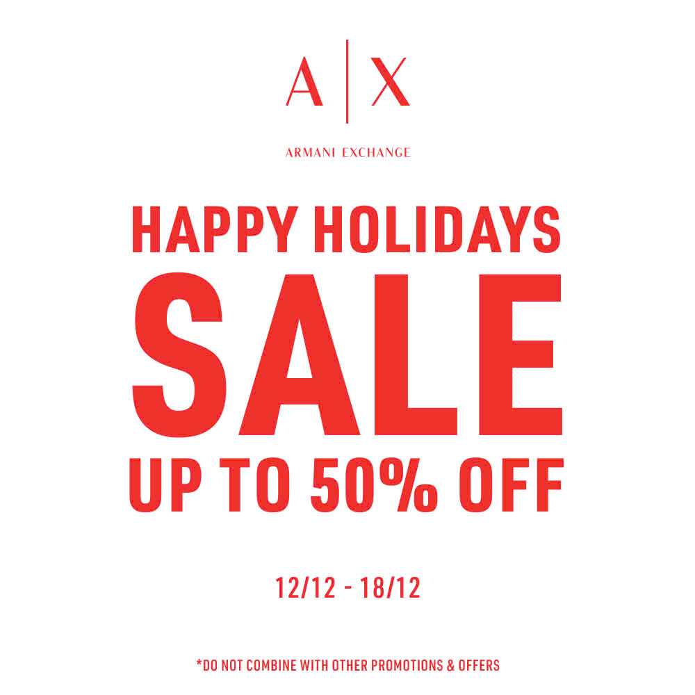 Armani Exchange HAPPY HOLIDAYS SALE UP TO 50%