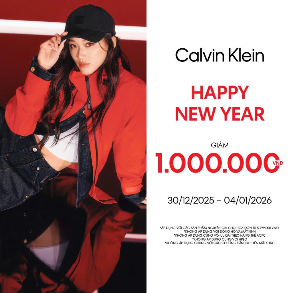 CALVIN KLEIN CHÀO NĂM MỚI VỚI ƯU ĐÃI GIẢM 1.000.000 VNĐ