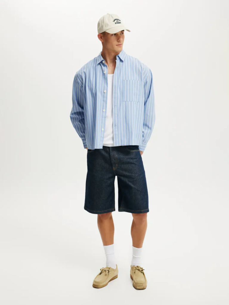 COTTON ON Quần Jeans Ngắn Nam-Baggy Denim Short