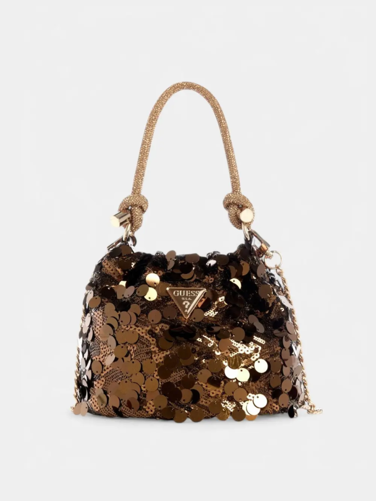 GUESS HANDBAG Túi Xách Nữ - Holiday Shine Top Handle Pouch