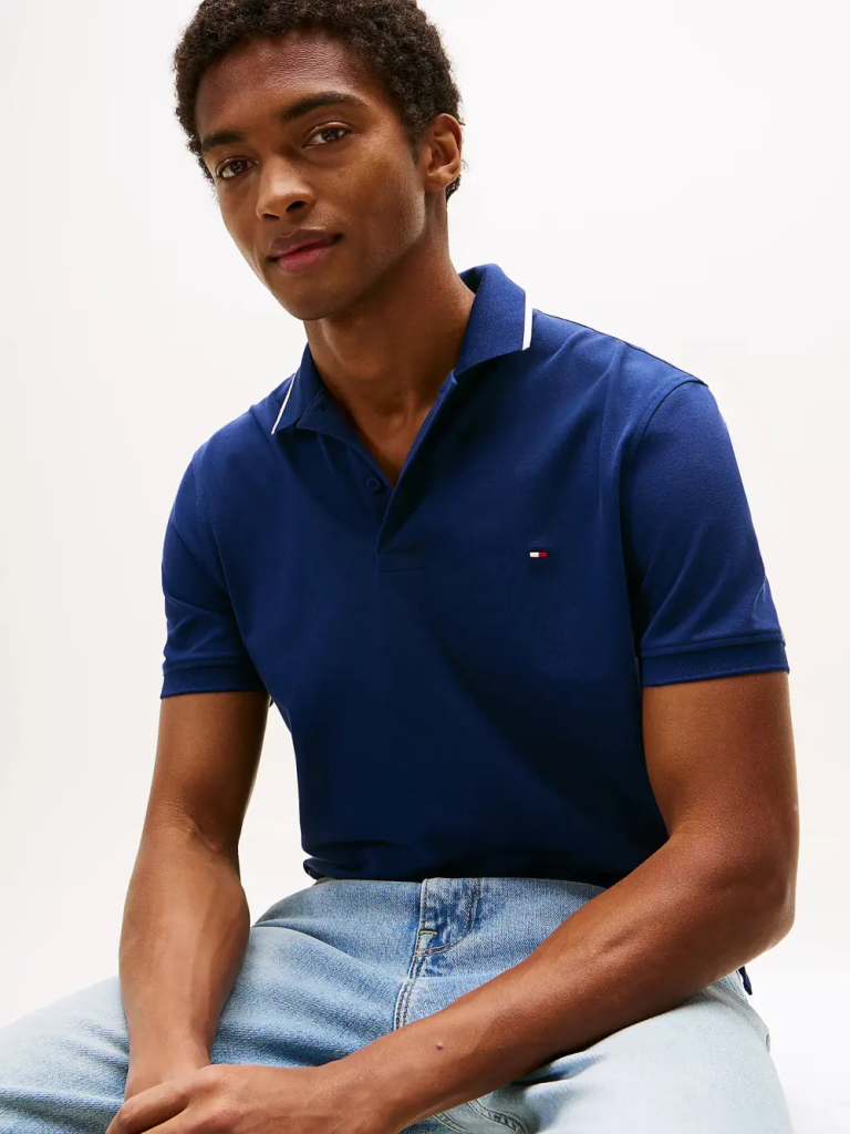 TOMMY HILFIGER Áo Polo Nam Tay Ngắn Performance Tipped Reg Polo