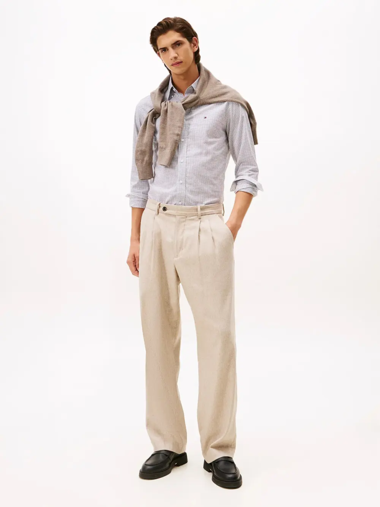 TOMMY HILFIGER Áo Sơ Mi Nam Tay Dài Cl - Oxford Tattersal Shirt