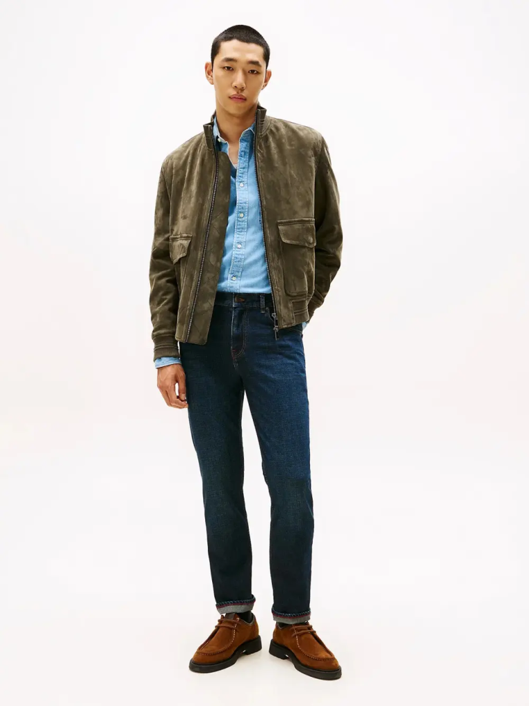 TOMMY HILFIGER Quần Jeans Nam Strght Denton Str Blacker Blue