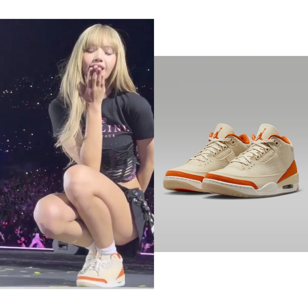 Lisa mang Nike Air Jordan 3 Starfish. Ảnh: Lisa Closet