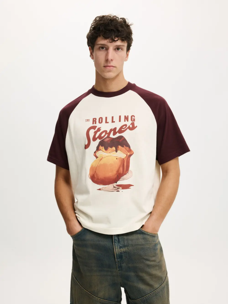 COTTON ON Áo Thun Có Họa Tiết Nam-Cropped Fit Music T-Shirt