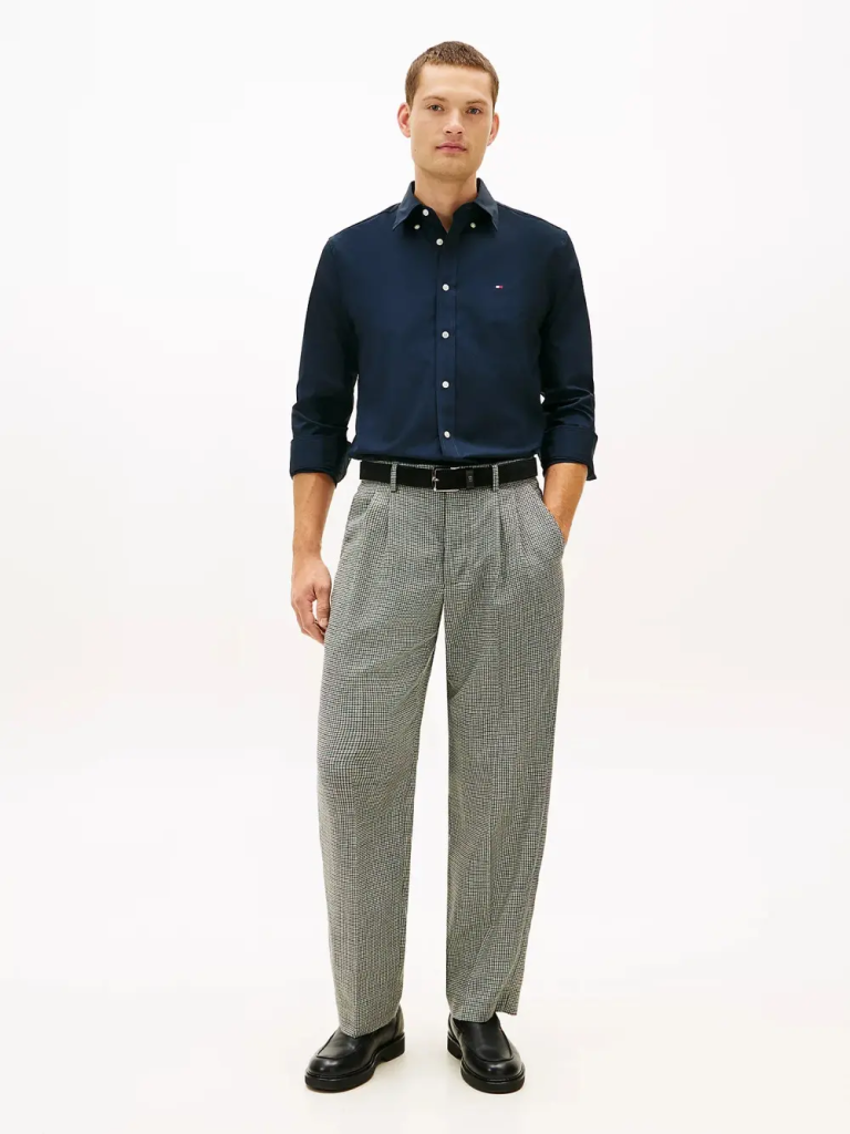 TOMMY HILFIGER Áo Sơ Mi Nam Tay Dài Performance Poplin Solid