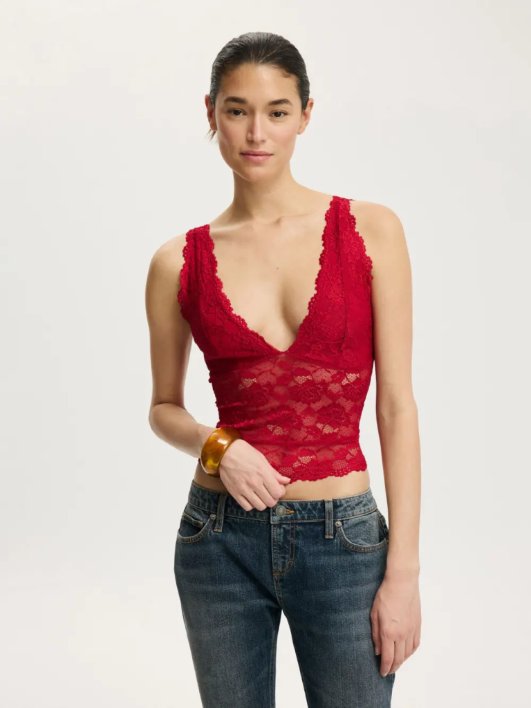 COTTON ON Áo Kiểu Cộc Tay Nữ-Rosie Lace Cami