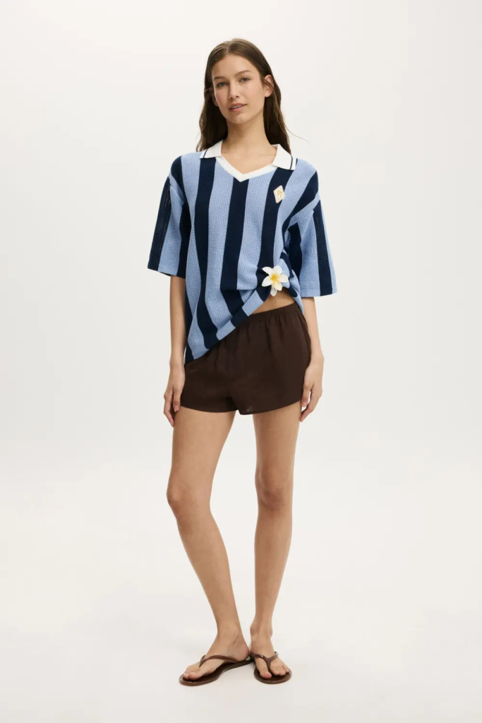 COTTON ON Áo Len Polo Nữ - Collared Shortsleeve Polo Knit