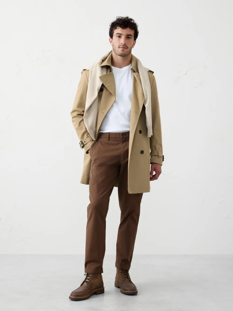 BANANA REPUBLIC Áo Khoác Dài Nam V Trench Coat
