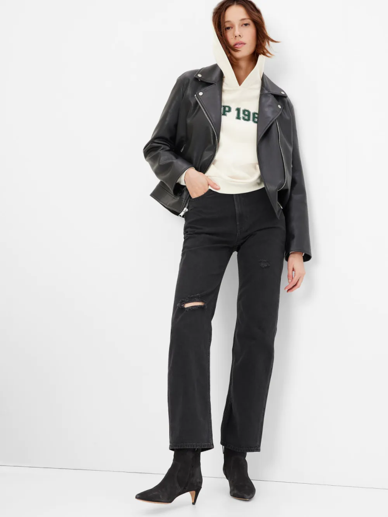 Gap Quần Jeans Dài Nữ - High Rise Loose